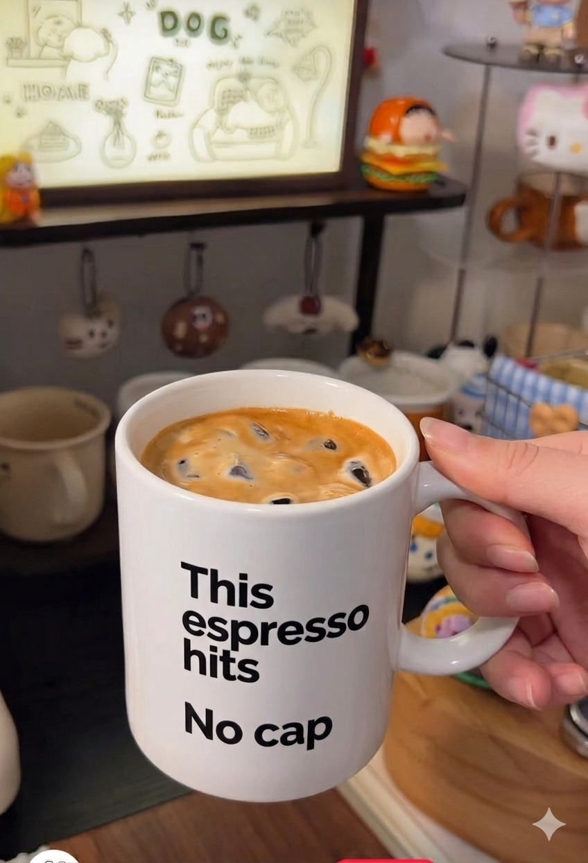 This Espresso Hits No Cap ceramic mug