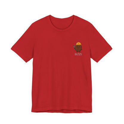 Construction Crew Avocado Tee – "Sorry, I’m Busy Being Awesome" Pocket Shirt