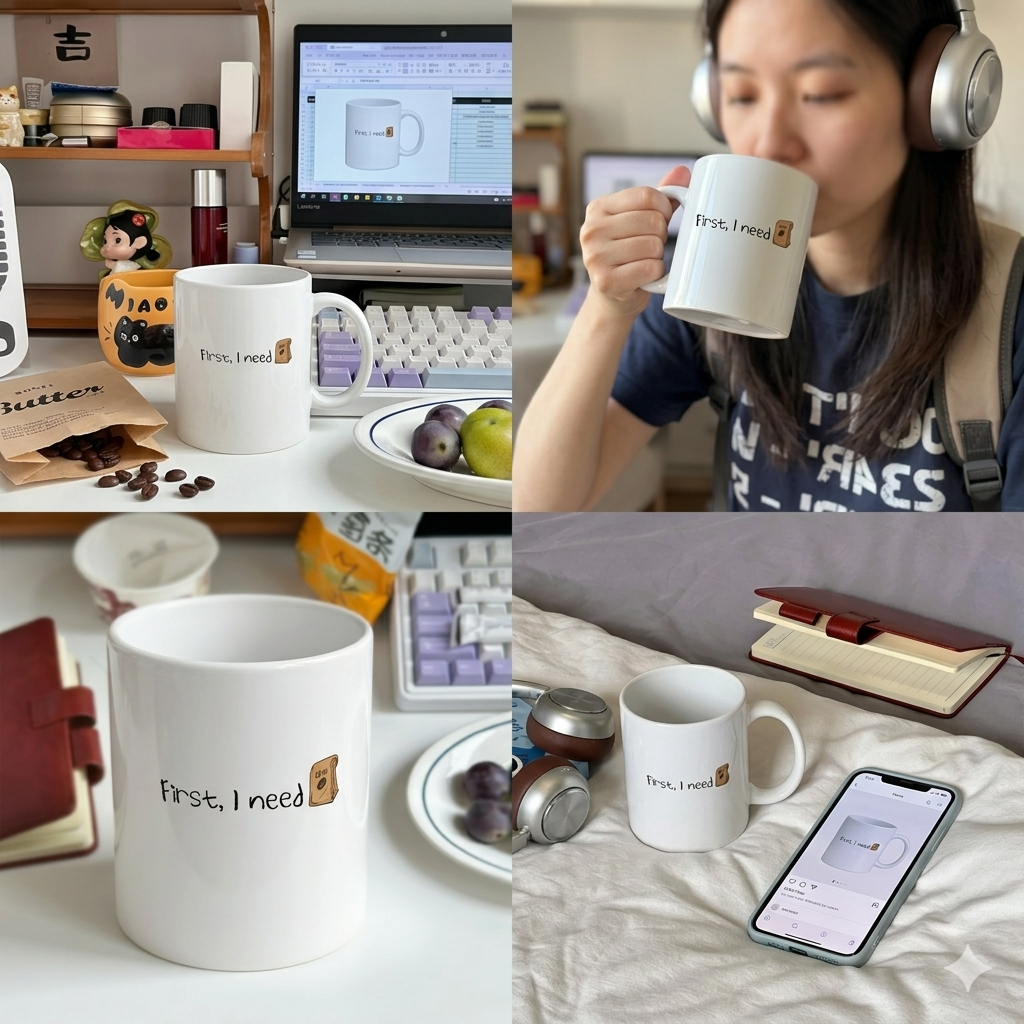 First, I Need Coffee ceramic mug