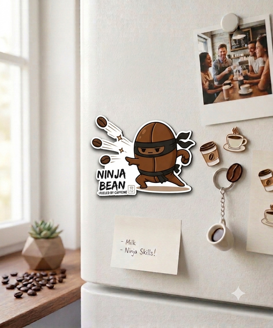 Ninja Bean Fridge Magnet