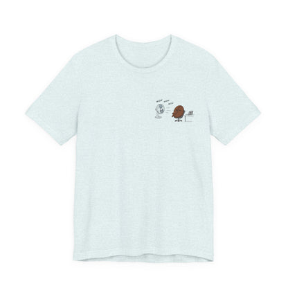 Coffee Bean & Donut Desk Buddies T‑Shirt — Cute Office Coffee Humor Tee