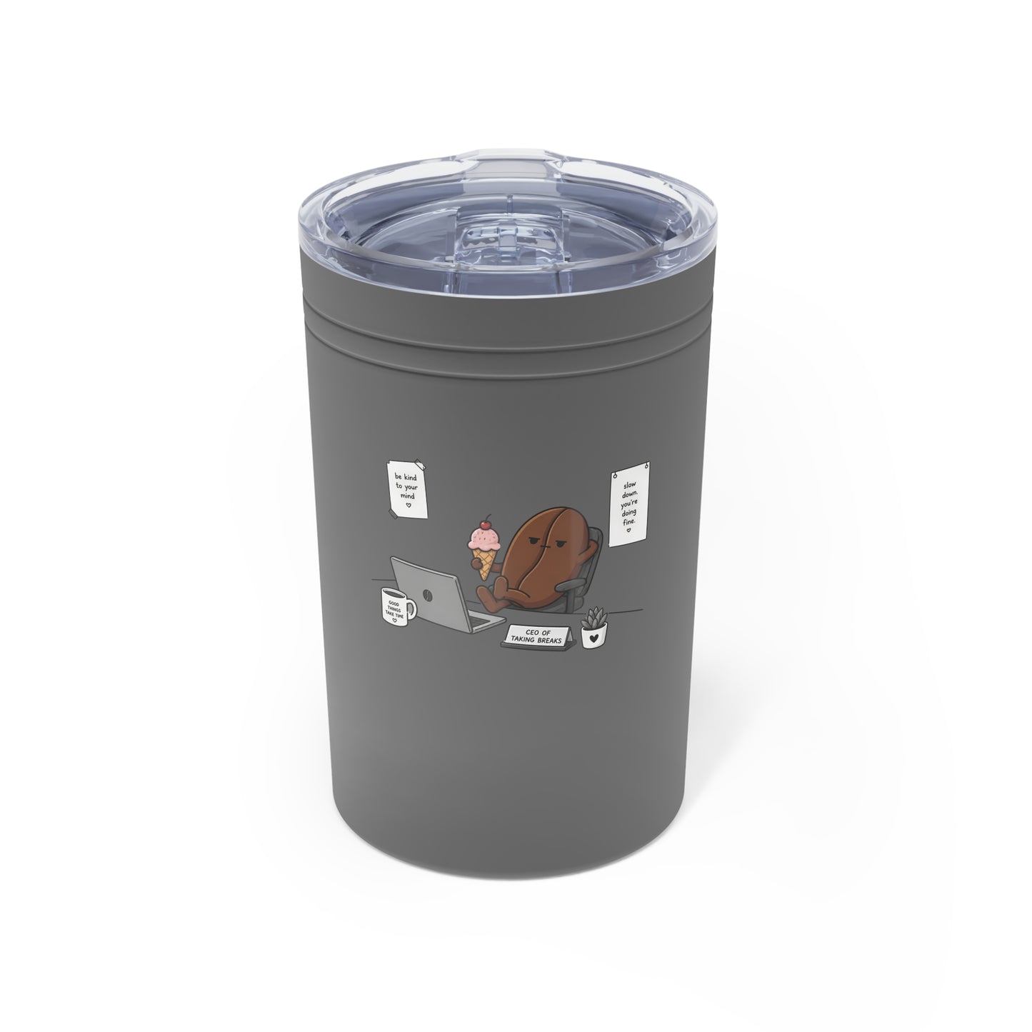 Coffee Bean Desk Tumbler — Cute Work-From-Home Coffee Cup (11oz)