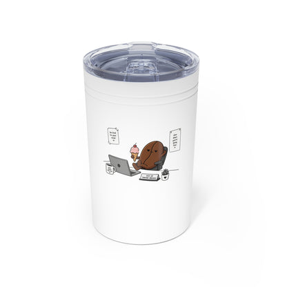 Coffee Bean Desk Tumbler — Cute Work-From-Home Coffee Cup (11oz)